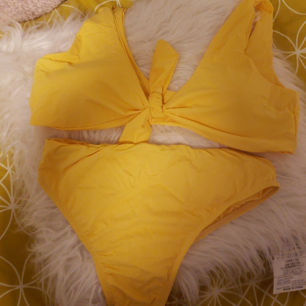 High waisted thong bikini